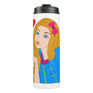 meisje thermosbeker