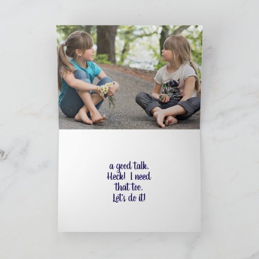 MEISJE TOT MEISJE AANMOEDIGING KAART (Binnen)