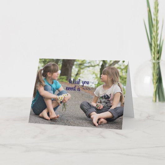 MEISJE TOT MEISJE AANMOEDIGING KAART (Voorkant)