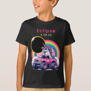 Meisje Totale Zonsverduistering Monstertruck T-shirt