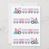 Meisje trein uitnodiging, Chugga twee twee Kaart (Achterkant)