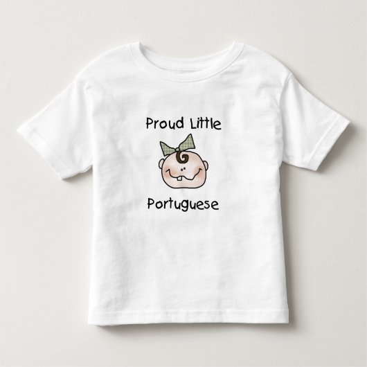 Meisje Trots Klein Portugees Kinder Shirts (Voorkant)