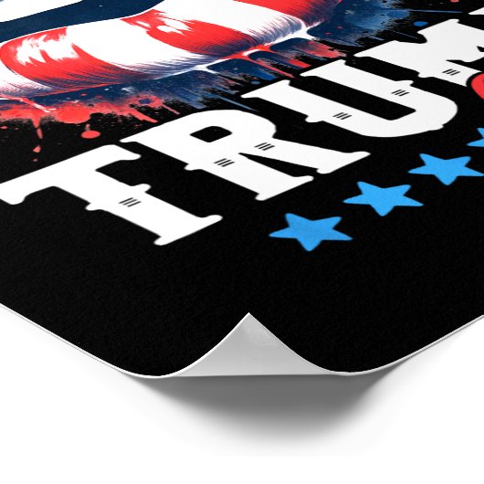 Meisje Trump 2024 Verkiezing Amerikaanse vlag Poster (Hoek)