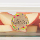 Meisje Tulip Floral Persoonlijke Naam School Labels (Aangebracht)