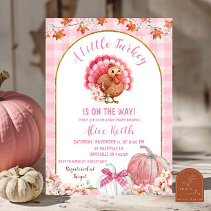 Meisje Turkije baby shower uitnodiging