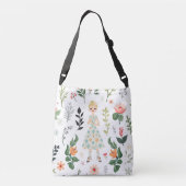 Meisje tussen de bloemen crossbody tas (Achterkant)