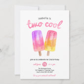 Meisje Twee Cool Popsicle Zomerfeest Verjaardag Kaart (Voorkant)