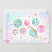 Meisje Twee De Maan Ruimte Verjaardag Foto Kaart (Achterkant)