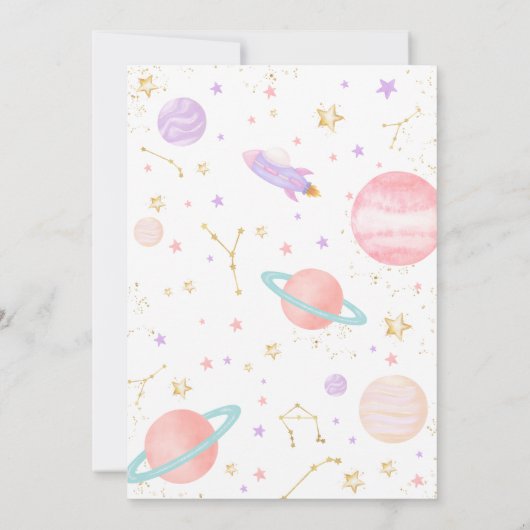 Meisje Twee op het Maanverjaardagsfeestje Kaart (Achterkant)