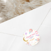 Meisje Twee op het Maanverjaardagsfeestje Ronde Sticker