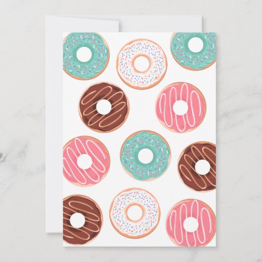 Meisje Twee Sweet Donut 2e Verjaardagsfeest Kaart (Achterkant)