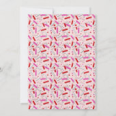 Meisje tweede verjaardag rode roze sprinkles kaart (Achterkant)