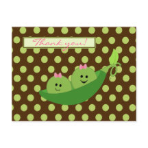 Meisje Tweeling Erwten In Een Pod Baby shower Dank