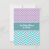 Meisje Uil Dank u kaart Paarse Blauwgroen (Achterkant)