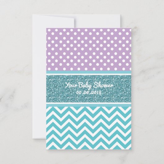 Meisje Uil Dank u kaart Paarse Blauwgroen (Achterkant)