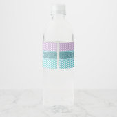 Meisje uil waterfles label baby shower. waterfles etiket (Achterkant)