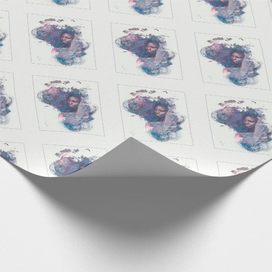 Meisje uit Afrika Cadeaupapier (Hoek)