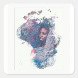 Meisje uit Afrika Vierkante Sticker