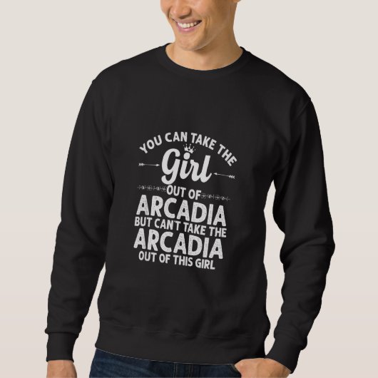 Meisje uit Arcadia CA Californië Grappig Home Root Trui (Voorkant)