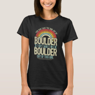 Meisje uit Boulder Colorado Hometown Home Boulder T-shirt