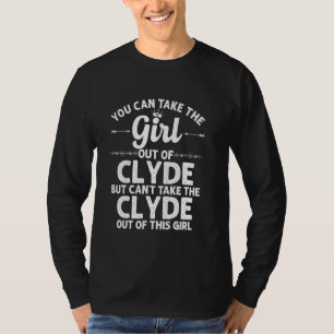 Meisje uit Clyde Tx Texas Funny Home Roots Usa T-shirt
