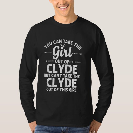 Meisje uit Clyde Tx Texas Funny Home Roots Usa T-shirt (Voorkant)