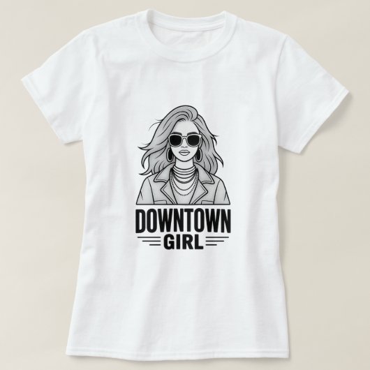 Meisje uit de binnenstad t-shirt (Design voorkant)