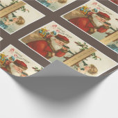  meisje uit de jaren 1910 dat Kerstmis met de kers Cadeaupapier (Hoek)