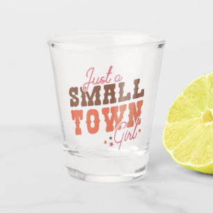 Meisje uit een kleine stad shot glas