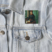 Meisje uit Fano, 1834 Vierkante Button 5,1 Cm (In situ)