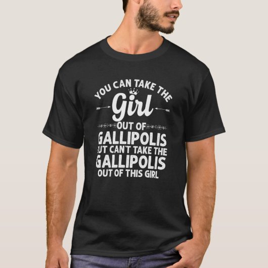 Meisje uit Gallipolis Oh Ohio Grappig Home Roots U T-shirt (Voorkant)