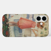 Meisje uit grootmoeders tijd, kind doet was ophang Case-Mate iPhone case (Achterkant (horizontaal))