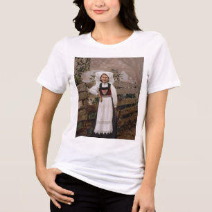 Meisje uit Hardanger in Noorwegen Tri-Blend Shirt