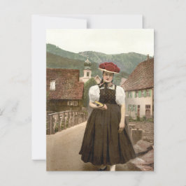 Meisje uit het Zwarte Woud in Duitsland (1900) Briefkaart