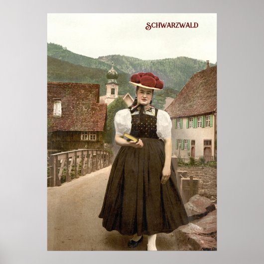 Meisje uit het Zwarte Woud in Duitsland (1900) Poster (Voorkant)