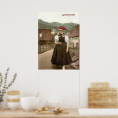 Meisje uit het Zwarte Woud in Duitsland (1900) Poster (Keuken)