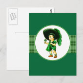  meisje uit Ierland St. Patrick's Day Briefkaart (Voorkant / Achterkant)