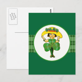 meisje uit Ierland St. Patrick's Day Briefkaart
