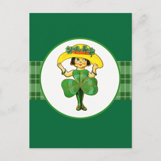 meisje uit Ierland St. Patrick's Day Briefkaart (Voorkant)