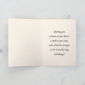  meisje uit Ierland St. Patrick's Day Kaart (Binnen)