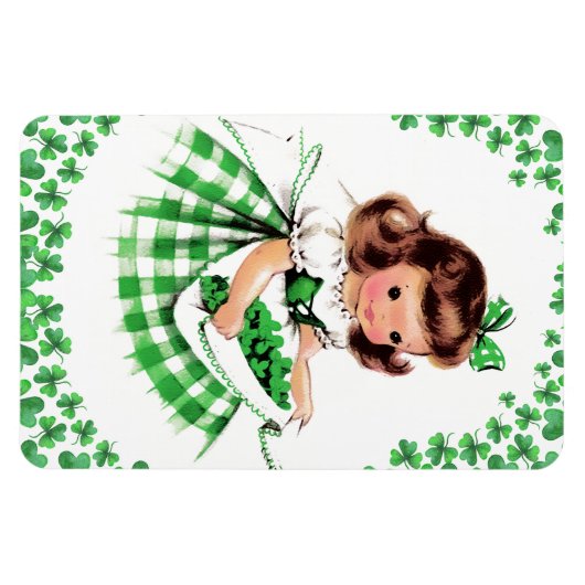  meisje uit Ierland St. Patrick's Day Magneet (Horizontaal)