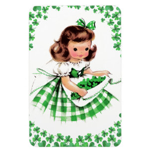  meisje uit Ierland St. Patrick's Day Magneet