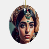 meisje uit India Versierd met goud Keramisch Ornament (Rechts)