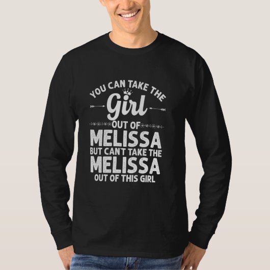 Meisje Uit Melissa TX Texas Grappig Huis Roots USA T-shirt (Voorkant)