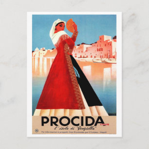 Meisje uit Procida, Napels, Italië Briefkaart