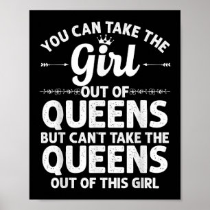 Meisje uit queens ny new york cadeau grappig thuis poster