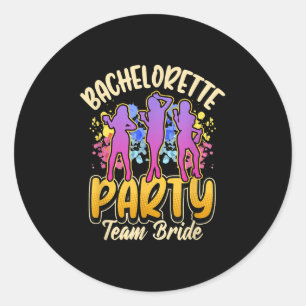 Meisje-uitje Team Bruid Ronde Sticker