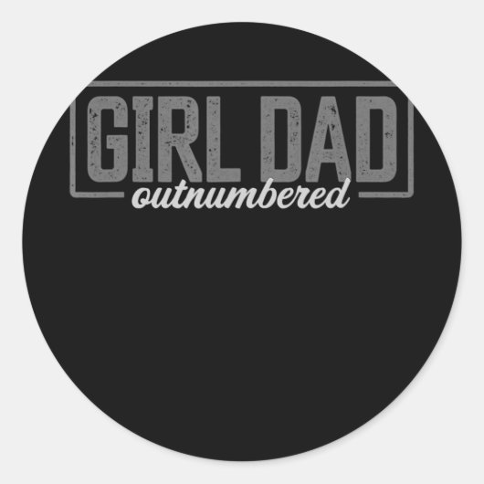 Meisje vader voor mannen Vaderdag genummerd meisje Ronde Sticker (Voorkant)