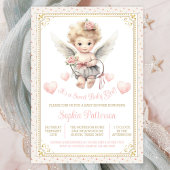 Meisje Valentijn Cherub Hearts Baby shower Kaart