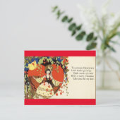 meisje van 1920 in het Briefkaart van de Valentij (Staand voorkant)